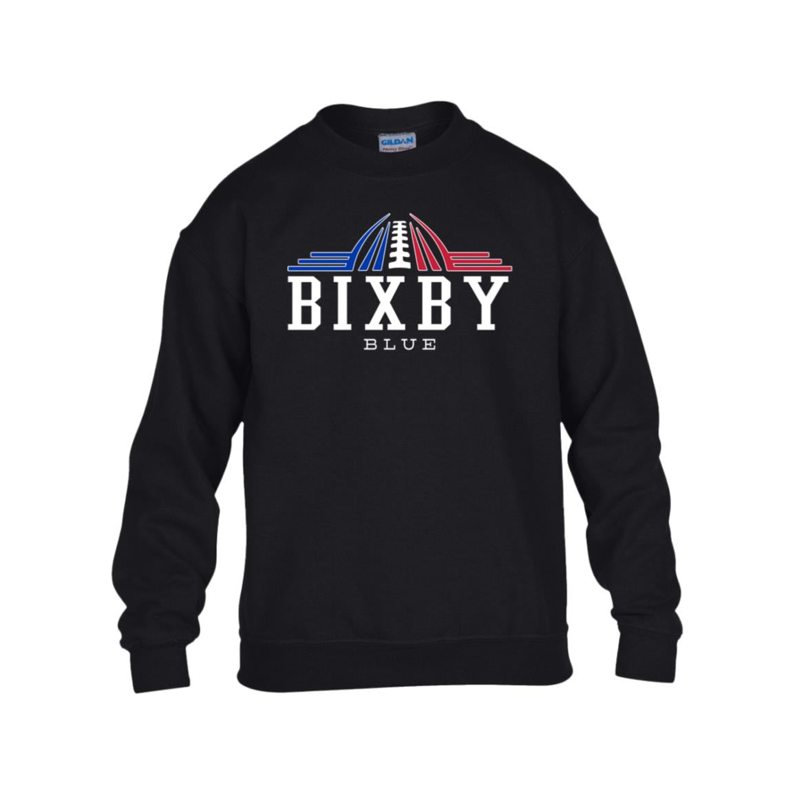 LEGENDS BIXBY BLUE GILDAN KIDS HEAVY BLEND FLEECE CREW