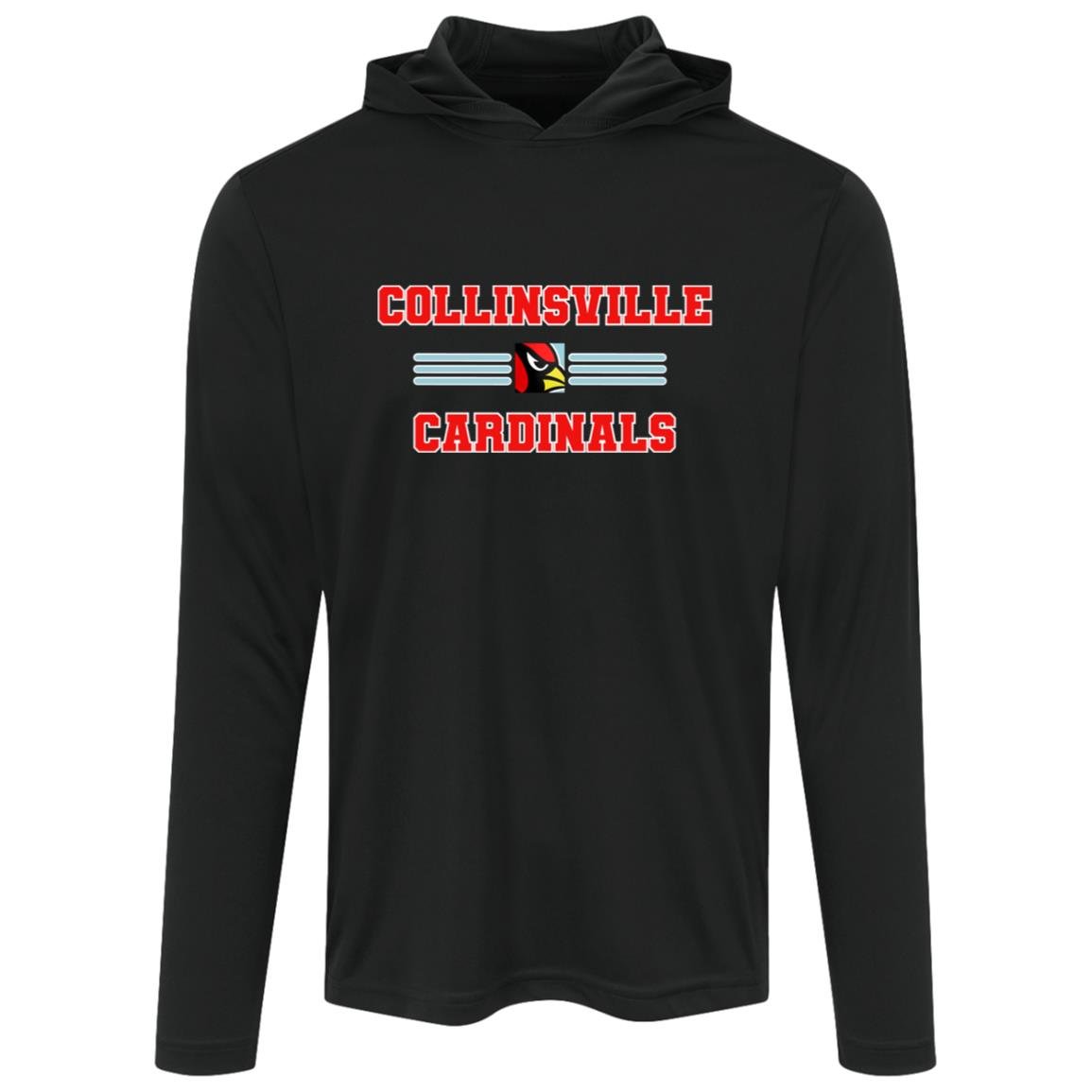 COLLINSVILLE CARDINALS ADULT HOODED PERFORMANCE TEE - The Club
