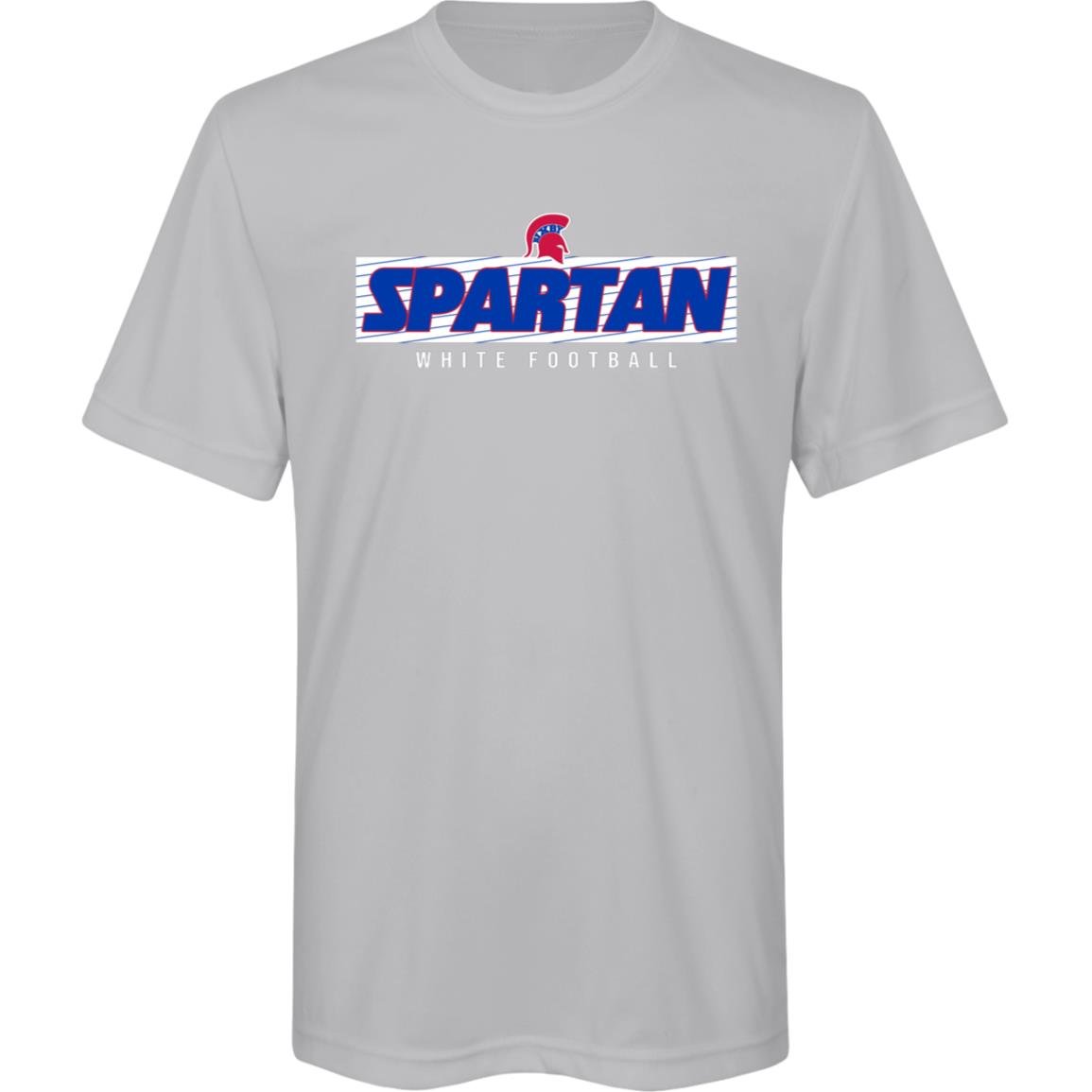 SPARTAN VICTORY BIXBY WHITE YOUTH PERFORMANCE TEE