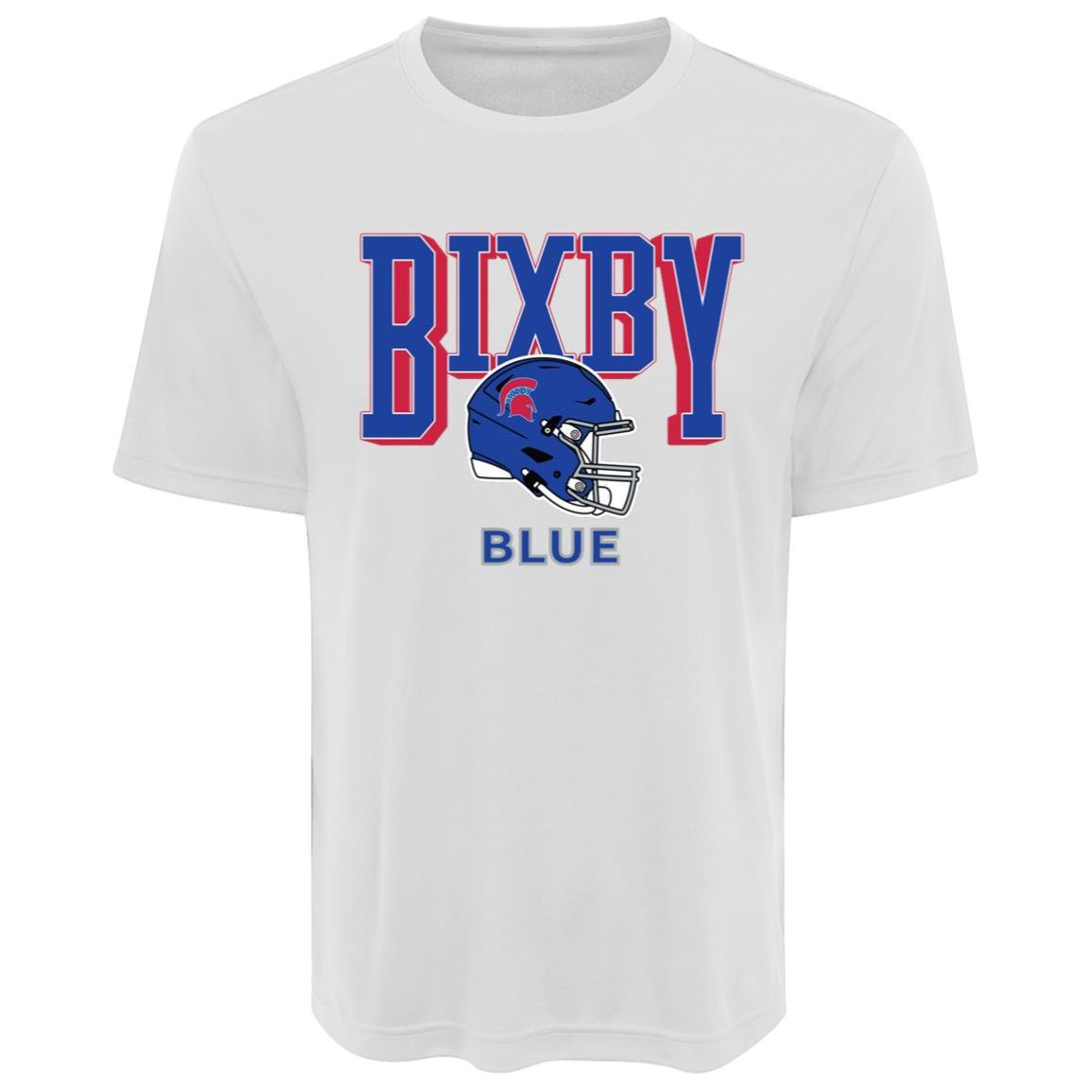 BIXBY BLUE FOOTBALL ADULT PERFORMANCE TEE - The Club