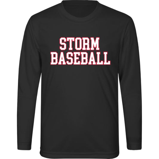 008 - STORM BASEBALL YOUTH LONG SLEEVE PERFORMANCE TEE - The Club