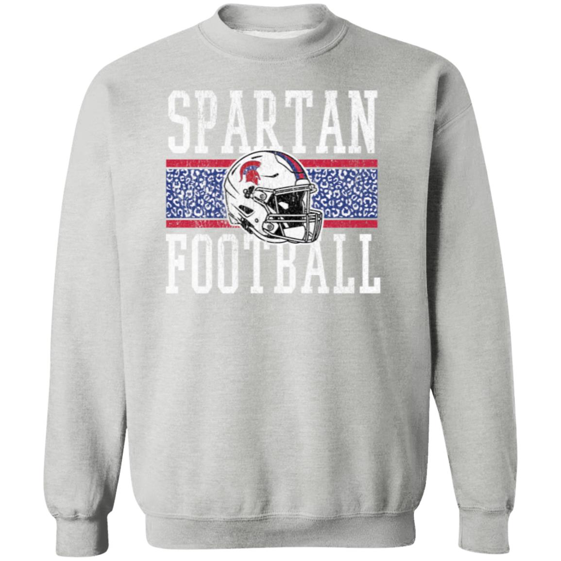 TACKLES & TOUCHDOWNS LEOPARD ADULT CREWNECK PULLOVER SWEATSHIRT