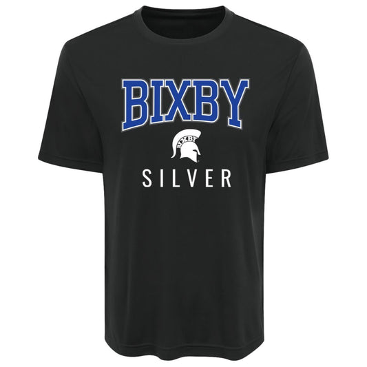 BIXBY SILVER FOOTBALL ADULT PERFORMANCE TEE - The Club