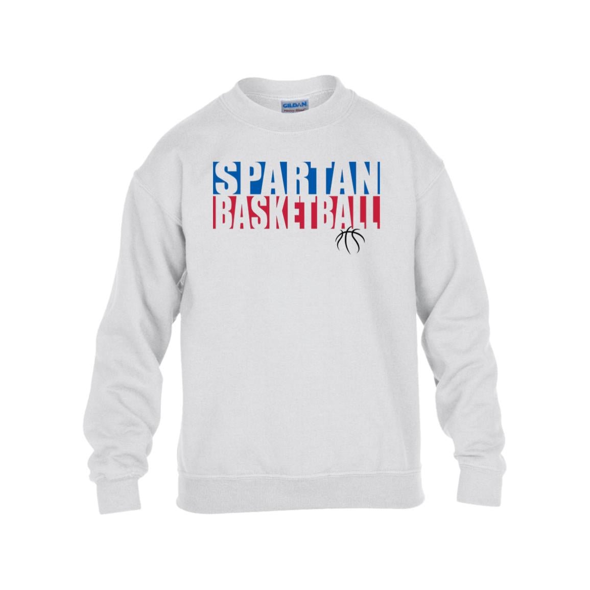 Spartan Hoopers Basketball Gildan YOUTH Heavy Blend Fleece Crew - The Club
