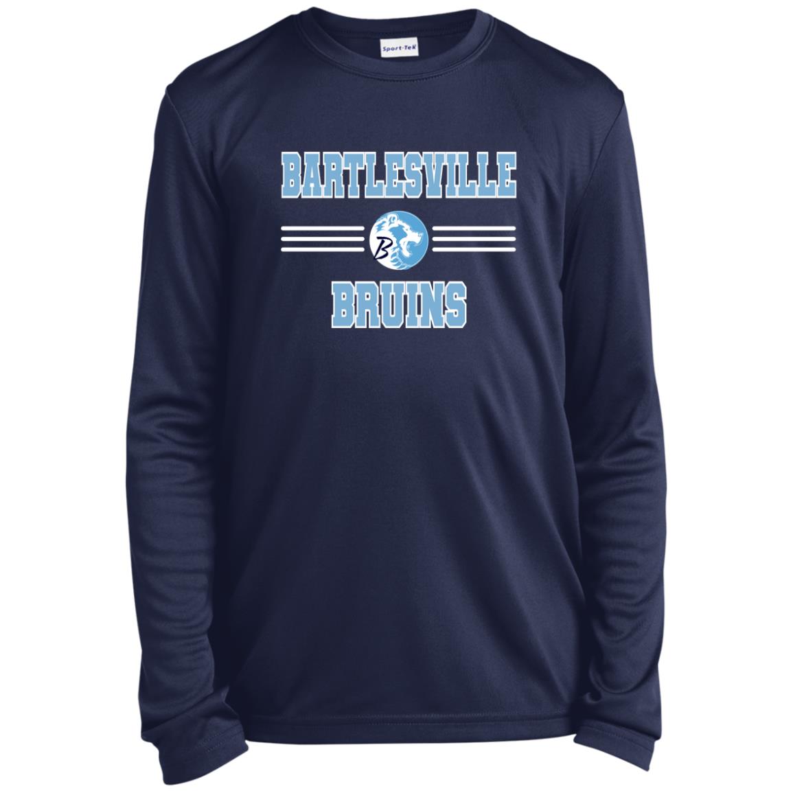 BARTLESVILLE BRUINS YOUTH LONG SLEEVE PERFORMANCE TEE - The Club