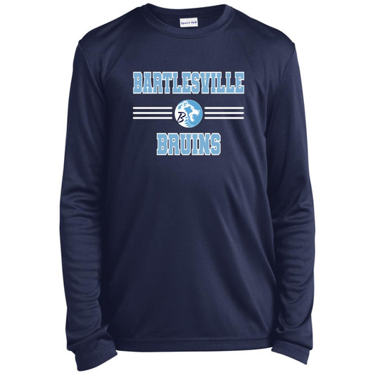 BARTLESVILLE BRUINS YOUTH LONG SLEEVE PERFORMANCE TEE - The Club