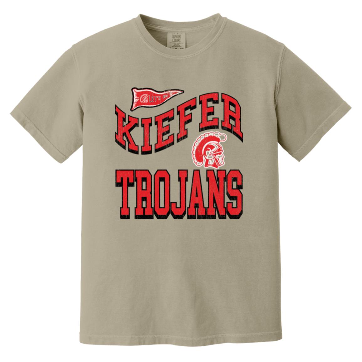 KIEFER TROJANS ADULT GARMENT WASHED TEE - The Club