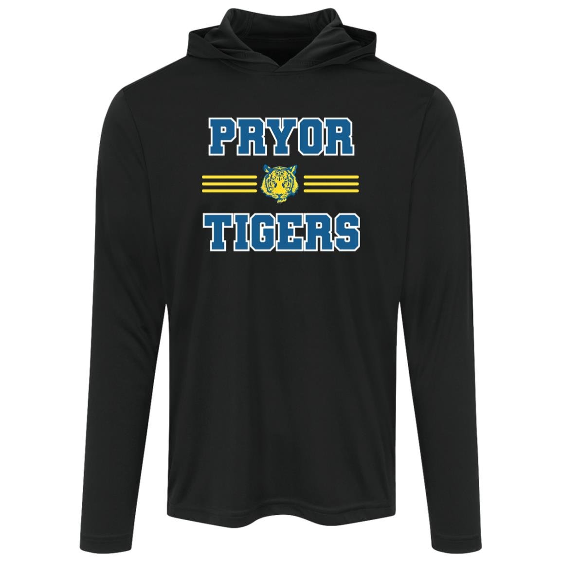 PRYOR TIGERS ADULT HOODED LONG SLEEVE PERFORMANCE TEE - The Club