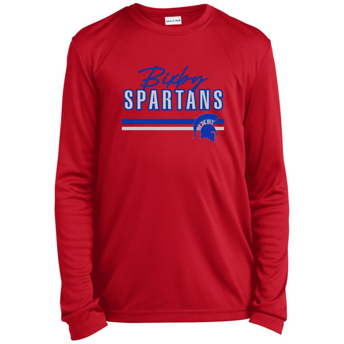 BIXBY SPARTANS YOUTH LONG SLEEVE PERFORMANCE TEE - The Club