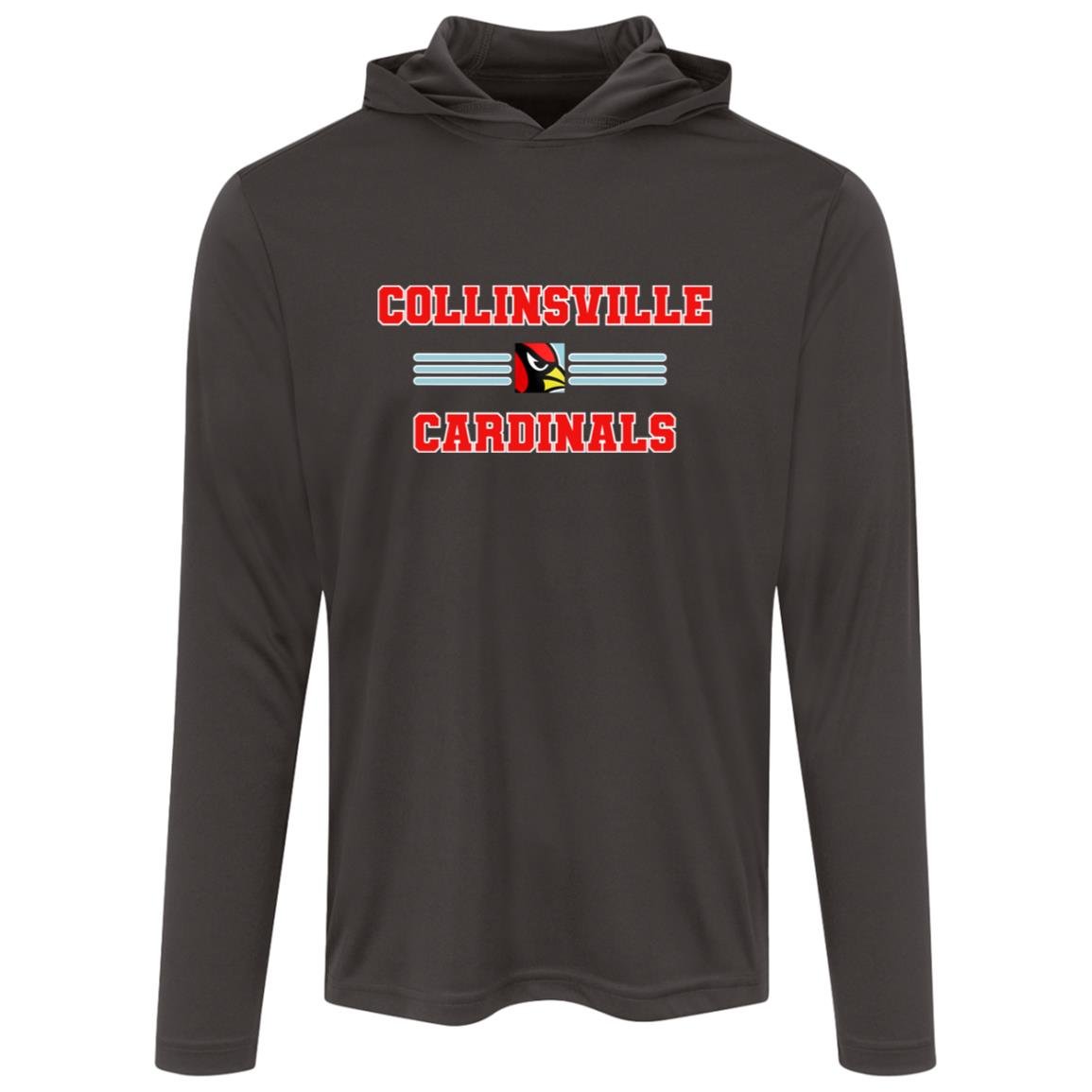COLLINSVILLE CARDINALS ADULT HOODED PERFORMANCE TEE - The Club