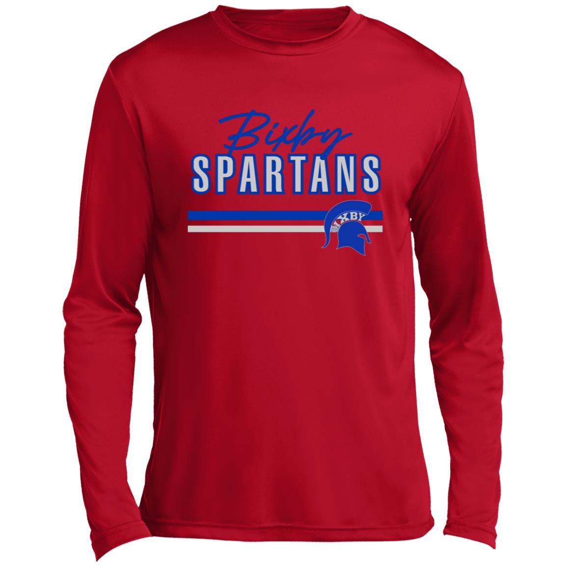 BIXBY SPARTANS ADULT LONG SLEEVE PERFORMANCE TEE - The Club