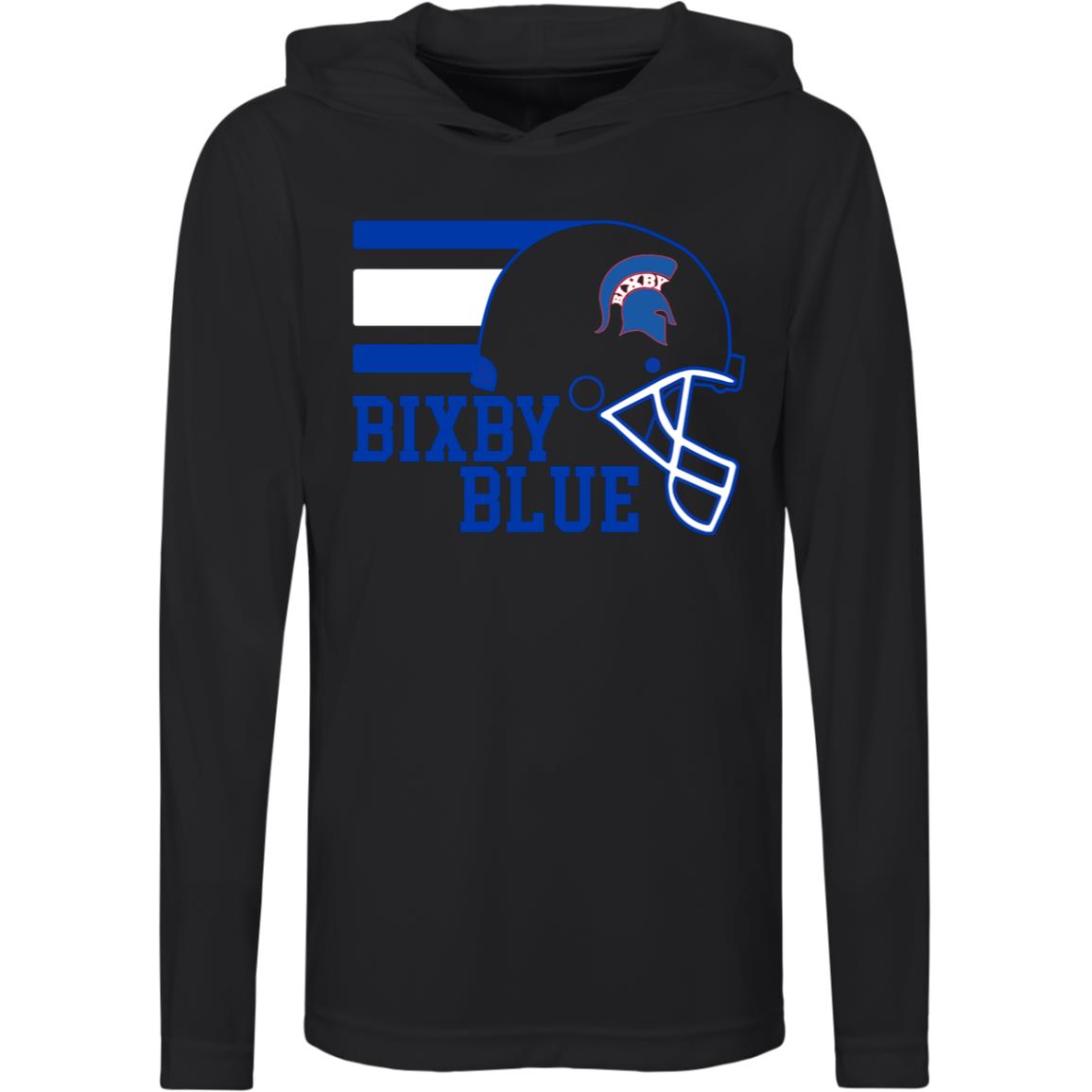 TOUCHDOWN SPARTANS BIXBY BLUE YOUTH PERFORMANCE HOODED TEE