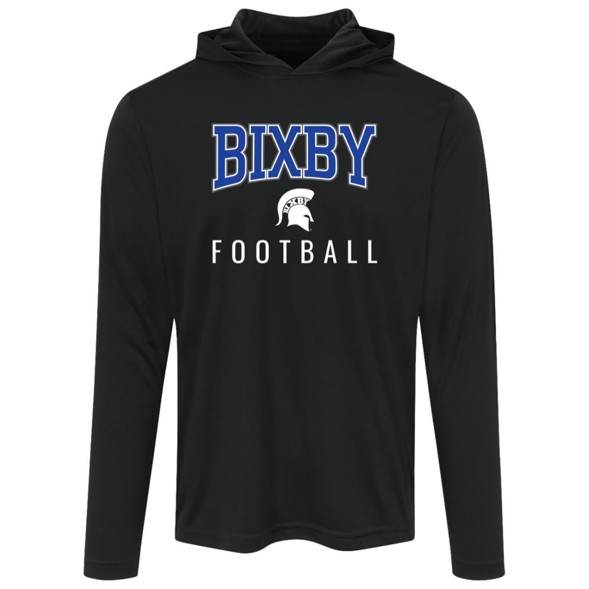 BIXBY SPARTANS FOOTBALL ADULT HOODED PERFORMANCE TEE - The Club