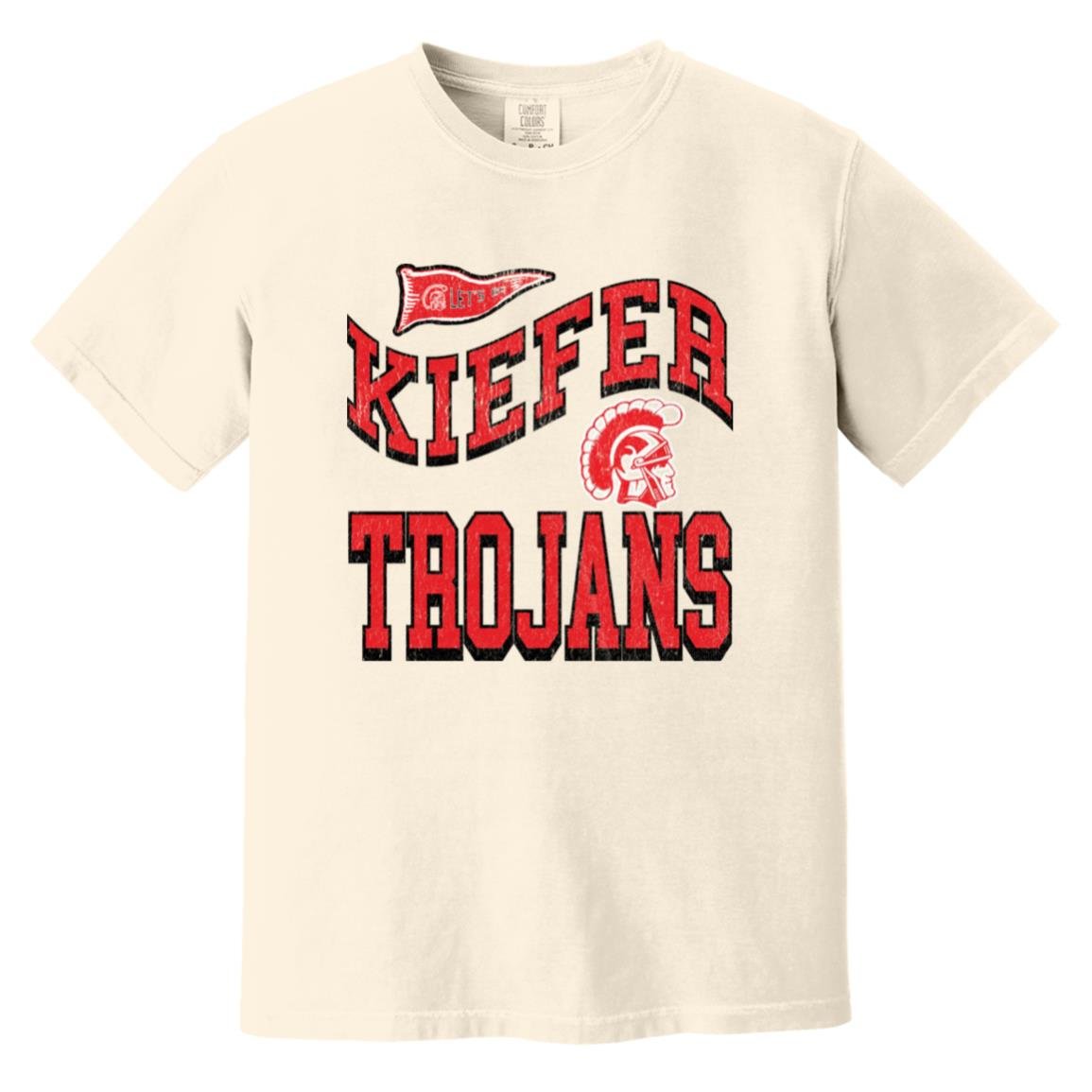 KIEFER TROJANS ADULT GARMENT WASHED TEE - The Club