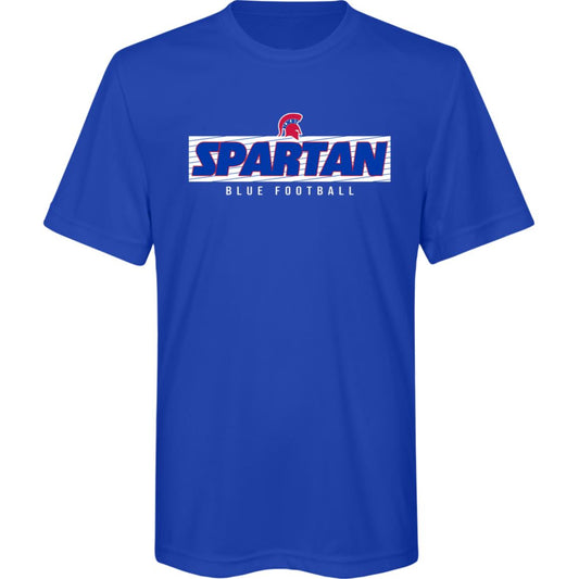 SPARTAN VICTORY BIXBY BLUE YOUTH PERFORMANCE TEE