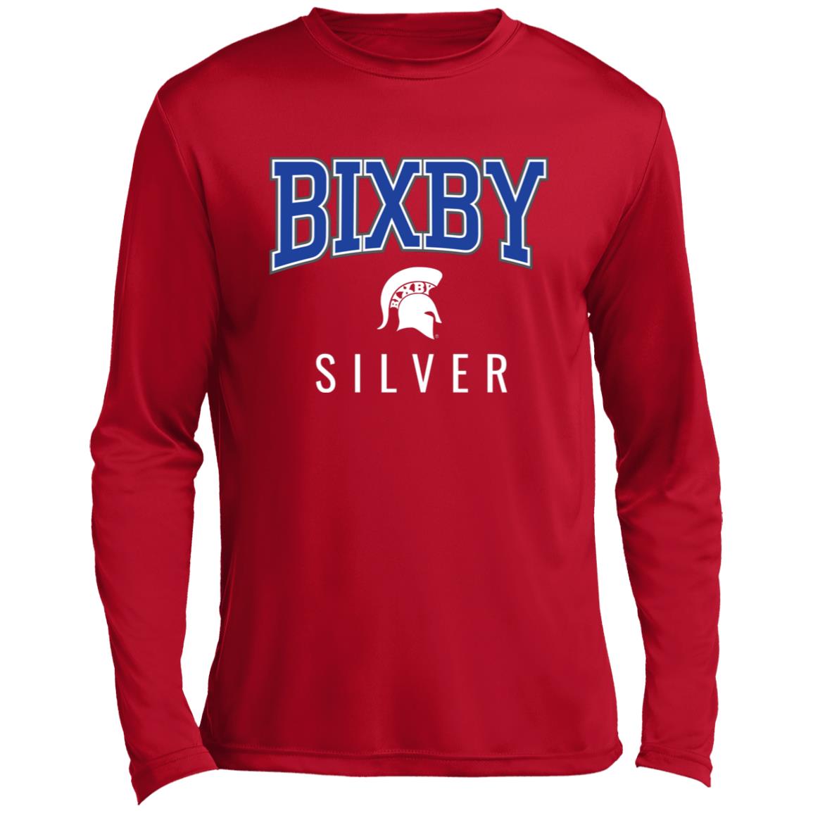 BIXBY SILVER FOOTBALL ADULT LONG SLEEVE PERFORMANCE TEE - The Club