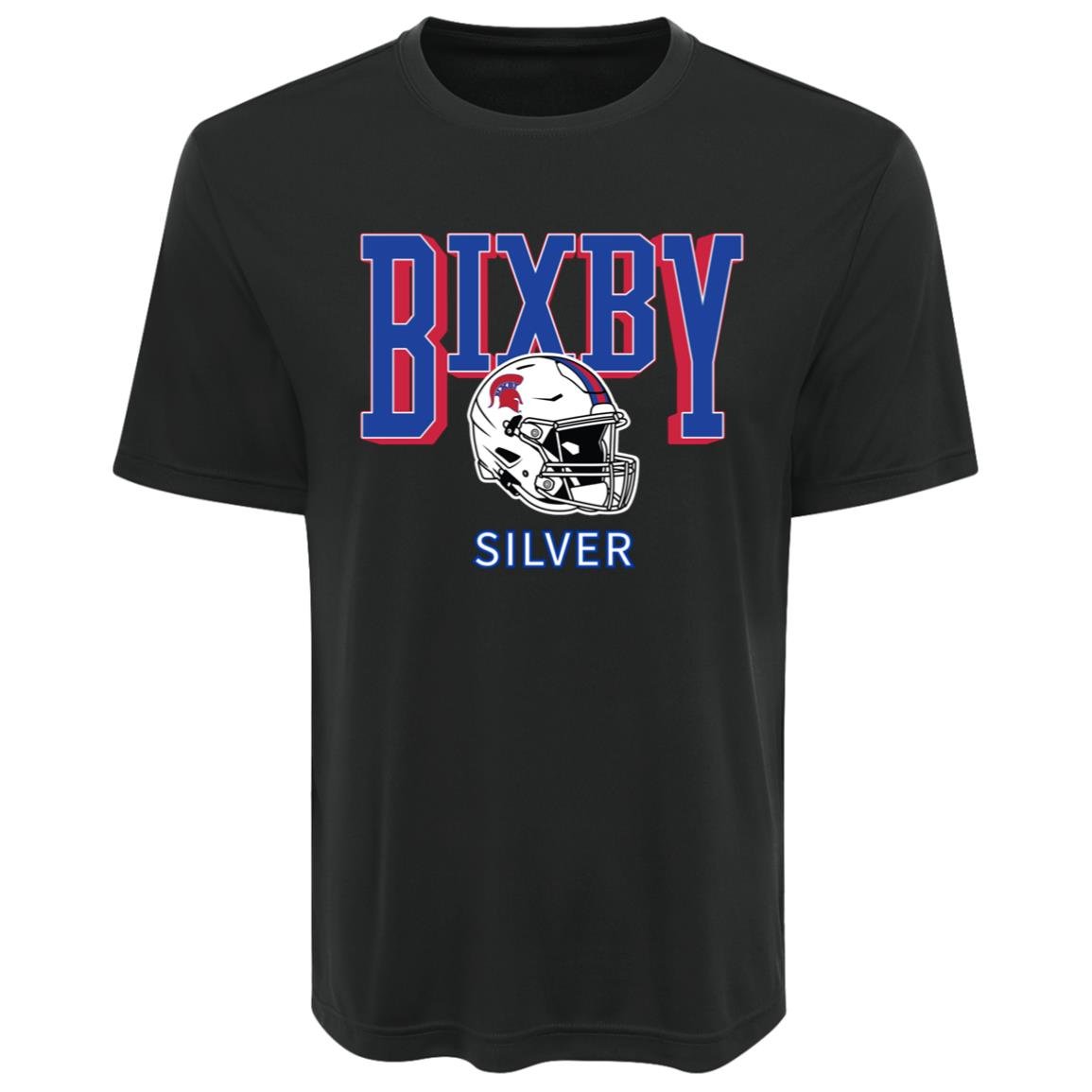 BIXBY SILVER FOOTBALL ADULT PERFORMANCE TEE - The Club