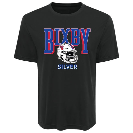 BIXBY SILVER FOOTBALL ADULT PERFORMANCE TEE - The Club
