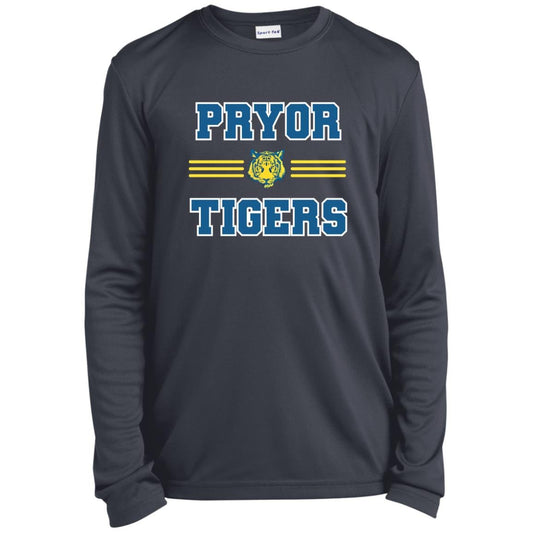 PRYOR TIGERS YOUTH LONG SLEEVE PERFORMANCE TEE - The Club