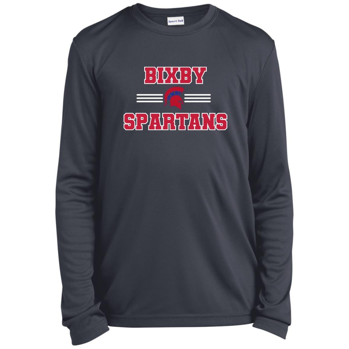 BIXBY SPARTANS YOUTH LONG SLEEVE PERFORMANCE TEE - The Club