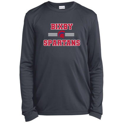 BIXBY SPARTANS YOUTH LONG SLEEVE PERFORMANCE TEE - The Club