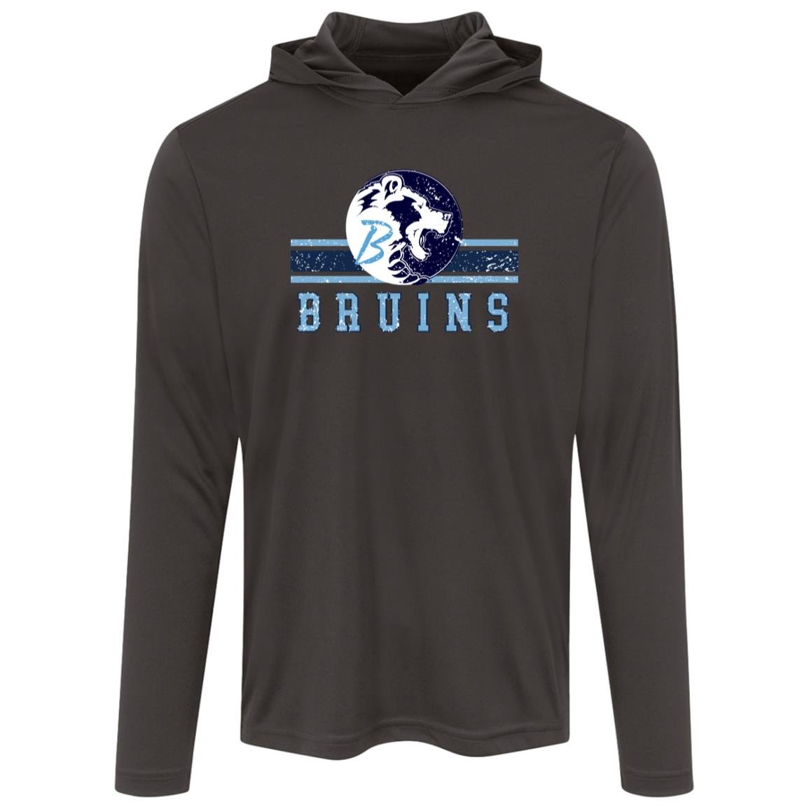 BARTLESVILLE BRUINS ADULT LONG SLEEVE HOODED PERFORMANCE TEE - The Club