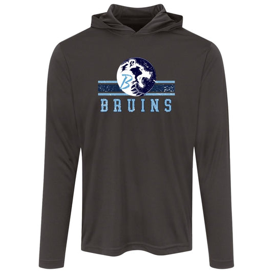 BARTLESVILLE BRUINS ADULT LONG SLEEVE HOODED PERFORMANCE TEE - The Club