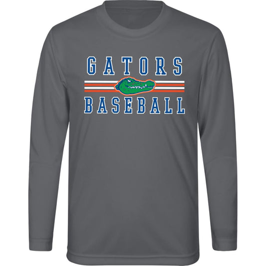 GATB009 - GATORS BASEBALL YOUTH PERFORMANCE LONG SLEEVE TEE - The Club
