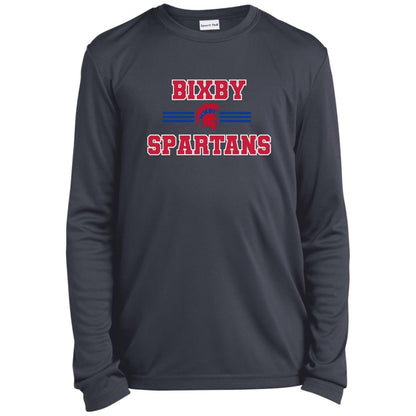 BIXBY SPARTANS YOUTH LONG SLEEVE PERFORMANCE TEE - The Club