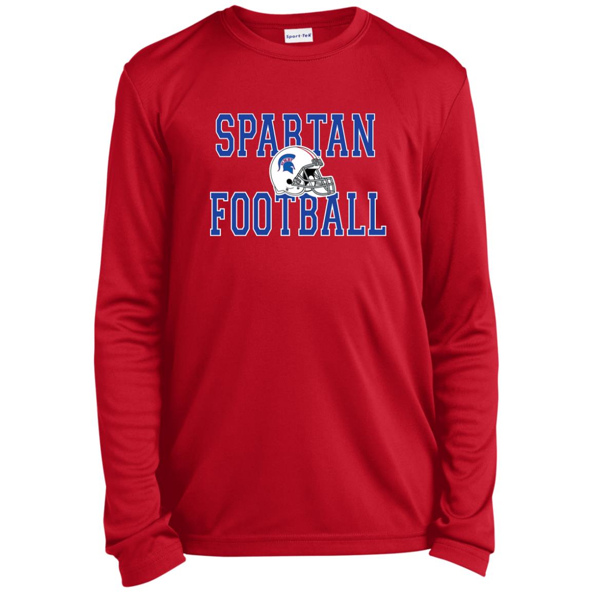 BIXBY SPARTANS FOOTBALL YOUTH LONG SLEEVE PERFORMANCE TEE - The Club