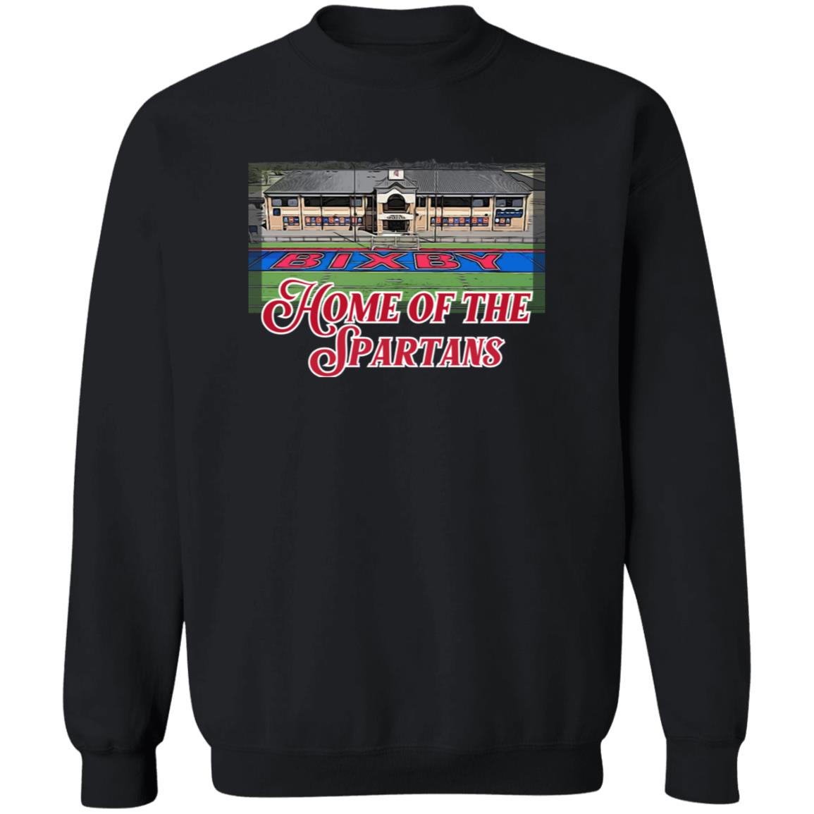 HOME OF THE SPARTANS ADULT CREWNECK PULLOVER SWEATSHIRT