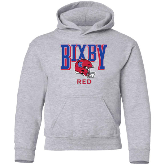 BIXBY RED FOOTBALL YOUTH HOODED PULLOVER - The Club