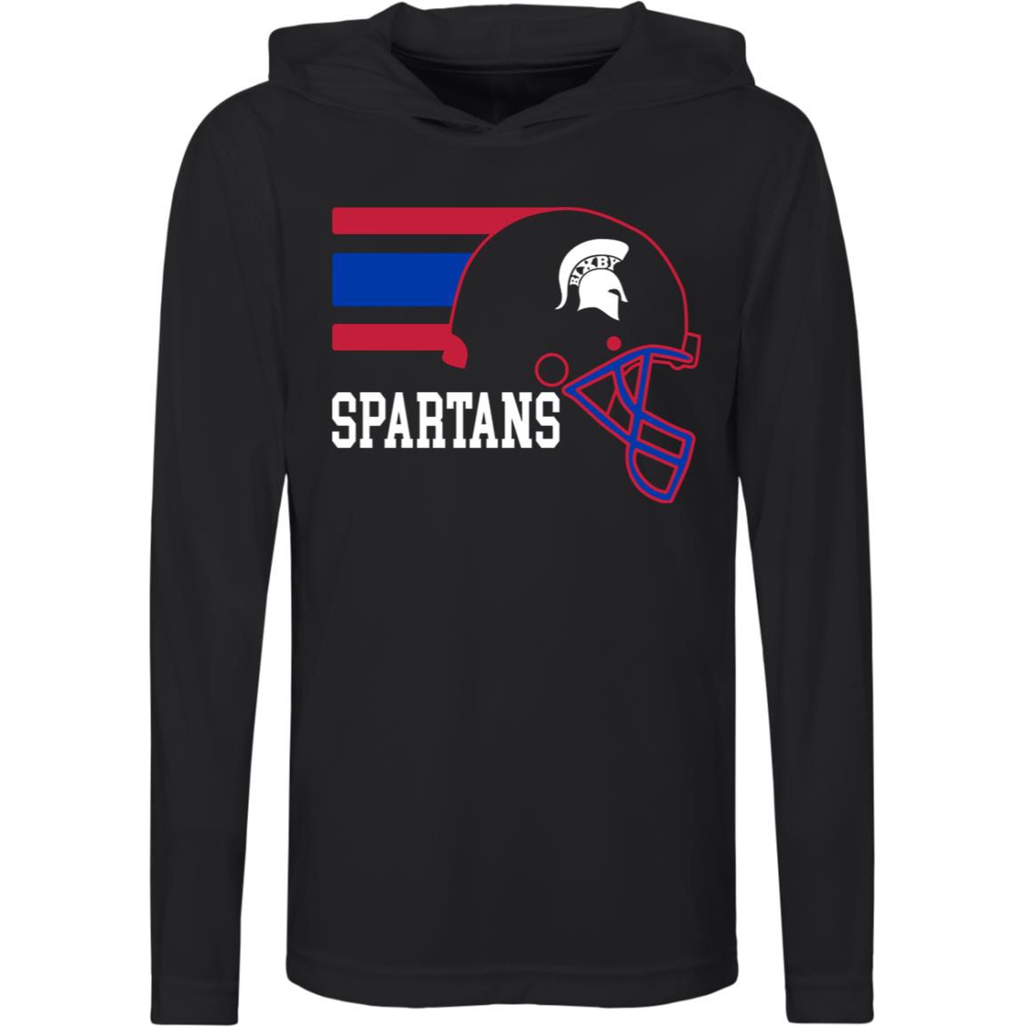 TOUCHDOWN SPARTANS YOUTH HOODED LONG SLEEVE PERFORMANCE SHIRT