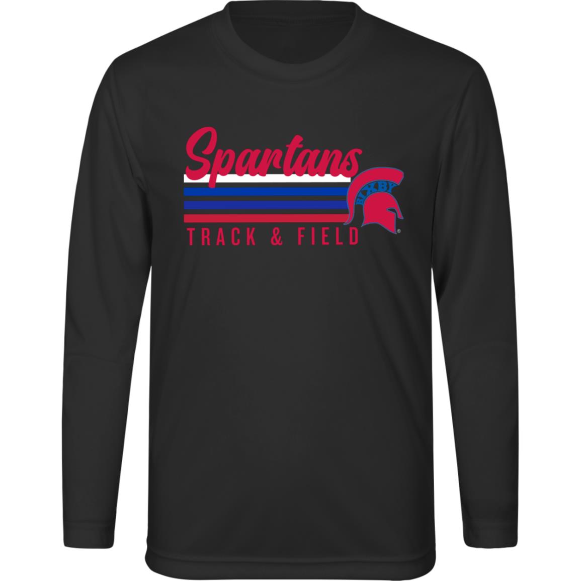 ALL THE VIBES SPARTANS T&F YOUTH PERFORMANCE LONG SLEEVE