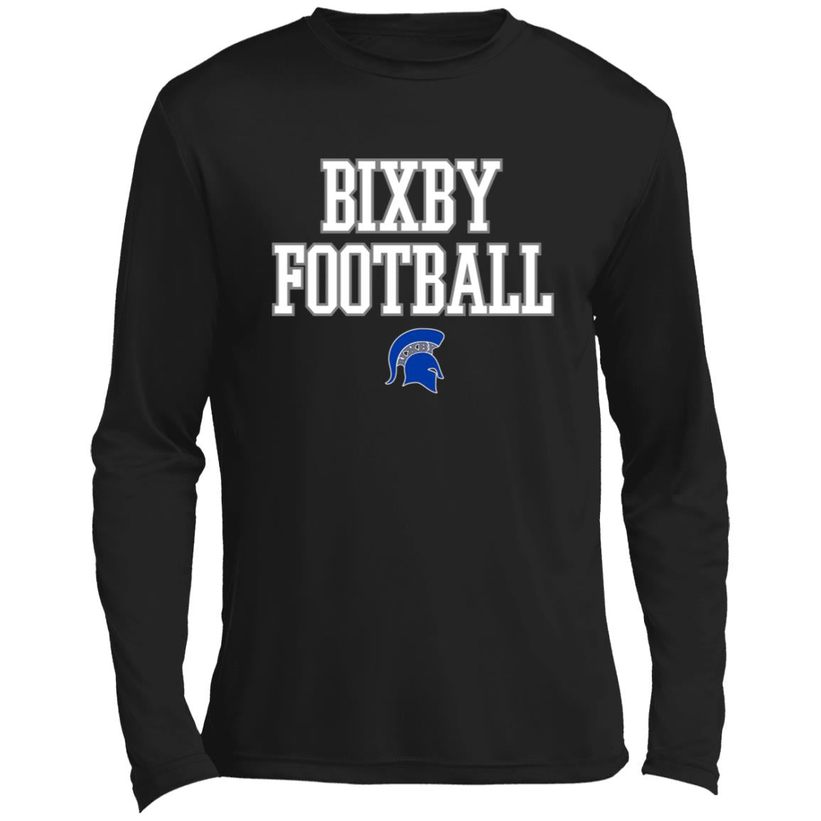 BIXBY SPARTANS FOOTBALL ADULT LONG SLEEVE PERFORMANCE TEE - The Club