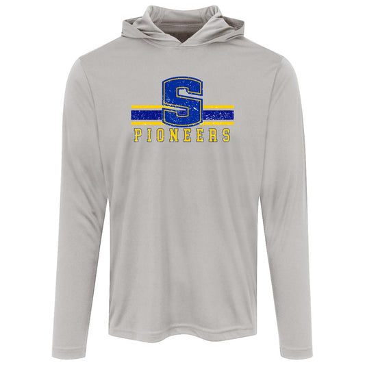 STILLWATER PIONEERS ADULT HOODED LONG SLEEVE PERFORMANCE TEE - The Club