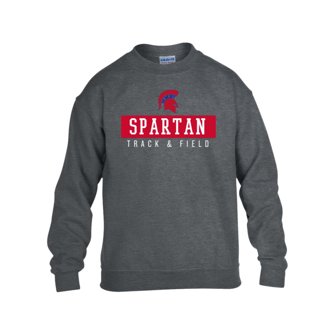 REFINED SPARTAN T&F GILDAN KIDS HEAVY BLEND FLEECE CREW