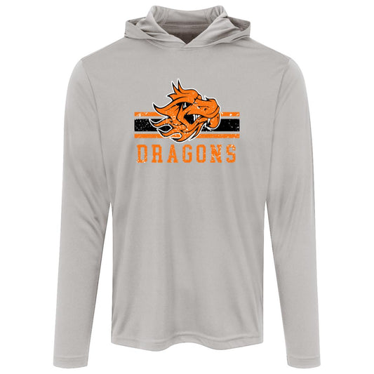 DEWAR DRAGONS ADULT LONG SLEEVE HOODED PERFORMANCE TEE - The Club
