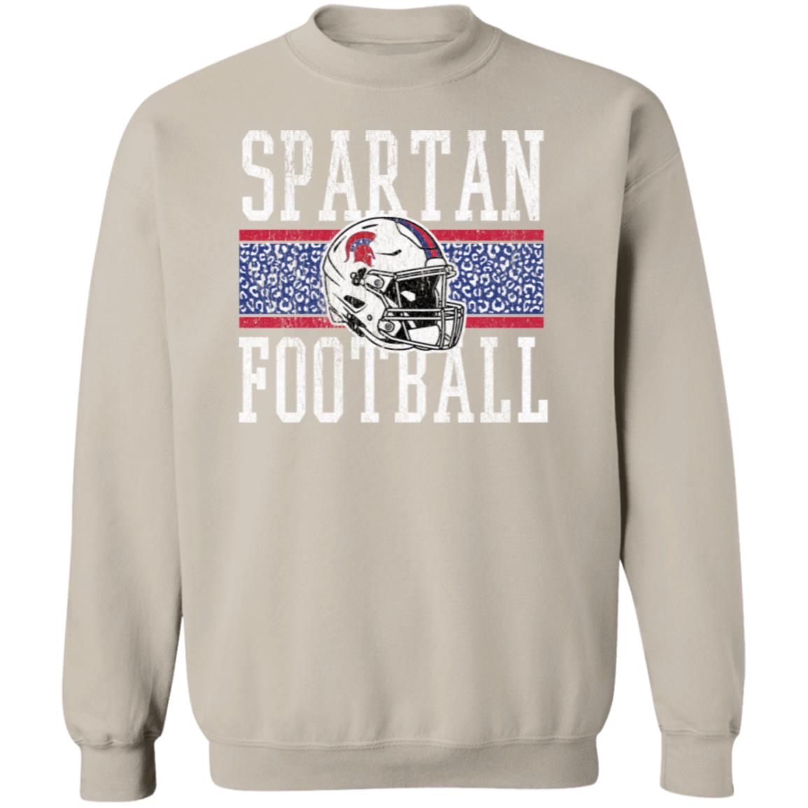 TACKLES & TOUCHDOWNS LEOPARD ADULT CREWNECK PULLOVER SWEATSHIRT