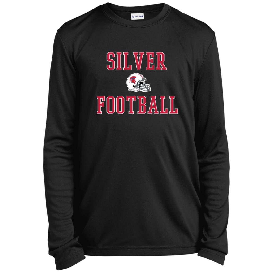 BIXBY SILVER FOOTBALL YOUTH LONG SLEEVE PERFORMANCE TEE - The Club