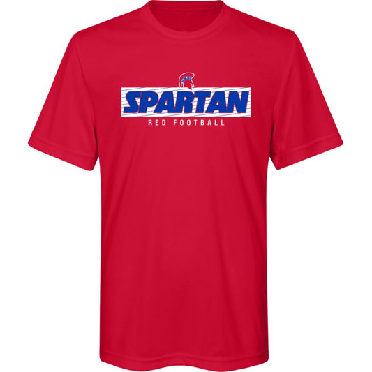 SPARTAN VICTORY BIXBY RED YOUTH PERFORMANCE TEE