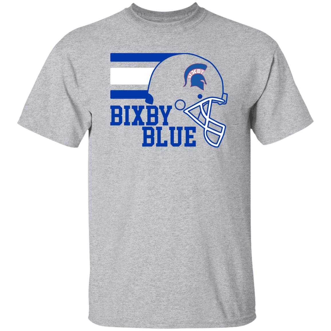 TOUCHDOWN SPARTANS BIXBY BLUE ADULT 100% COTTON T-SHIRT