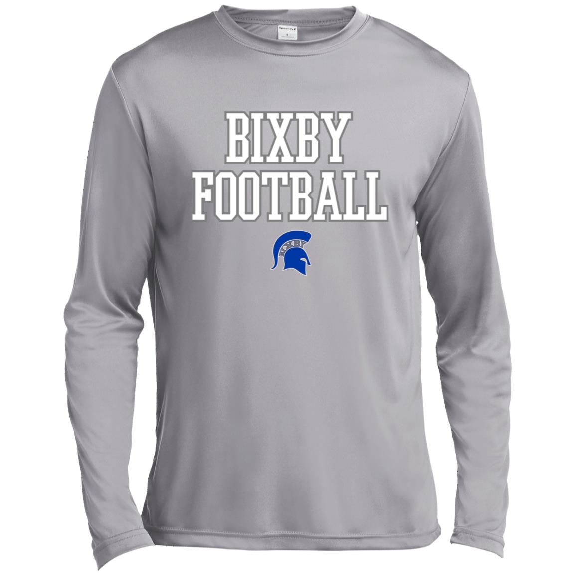 BIXBY SPARTANS FOOTBALL ADULT LONG SLEEVE PERFORMANCE TEE - The Club