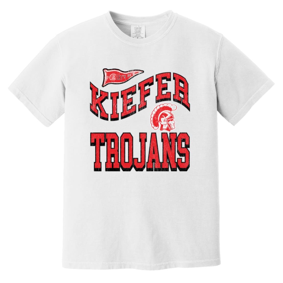 KIEFER TROJANS ADULT GARMENT WASHED TEE - The Club