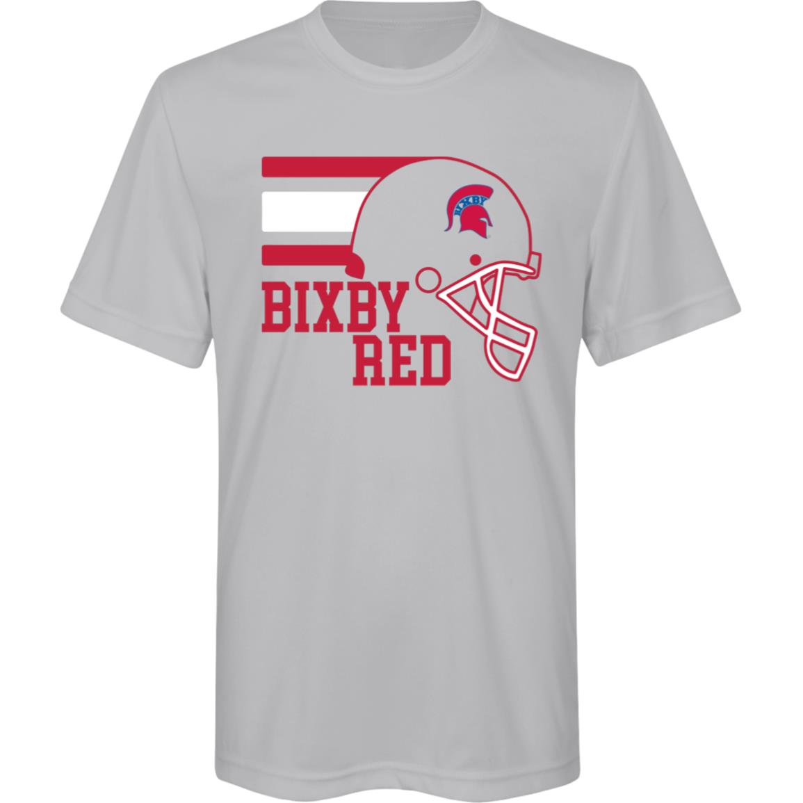 TOUCHDOWN SPARTANS BIXBY RED YOUTH PERFORMANCE TEE