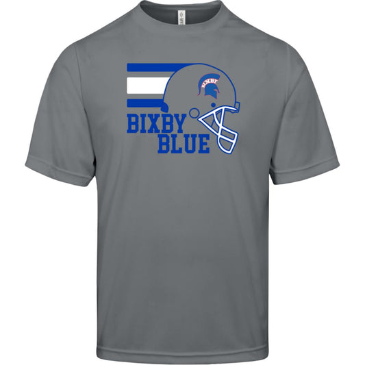 TOUCHDOWN SPARTANS BIXBY BLUE ADULT PERFORMANCE TEE