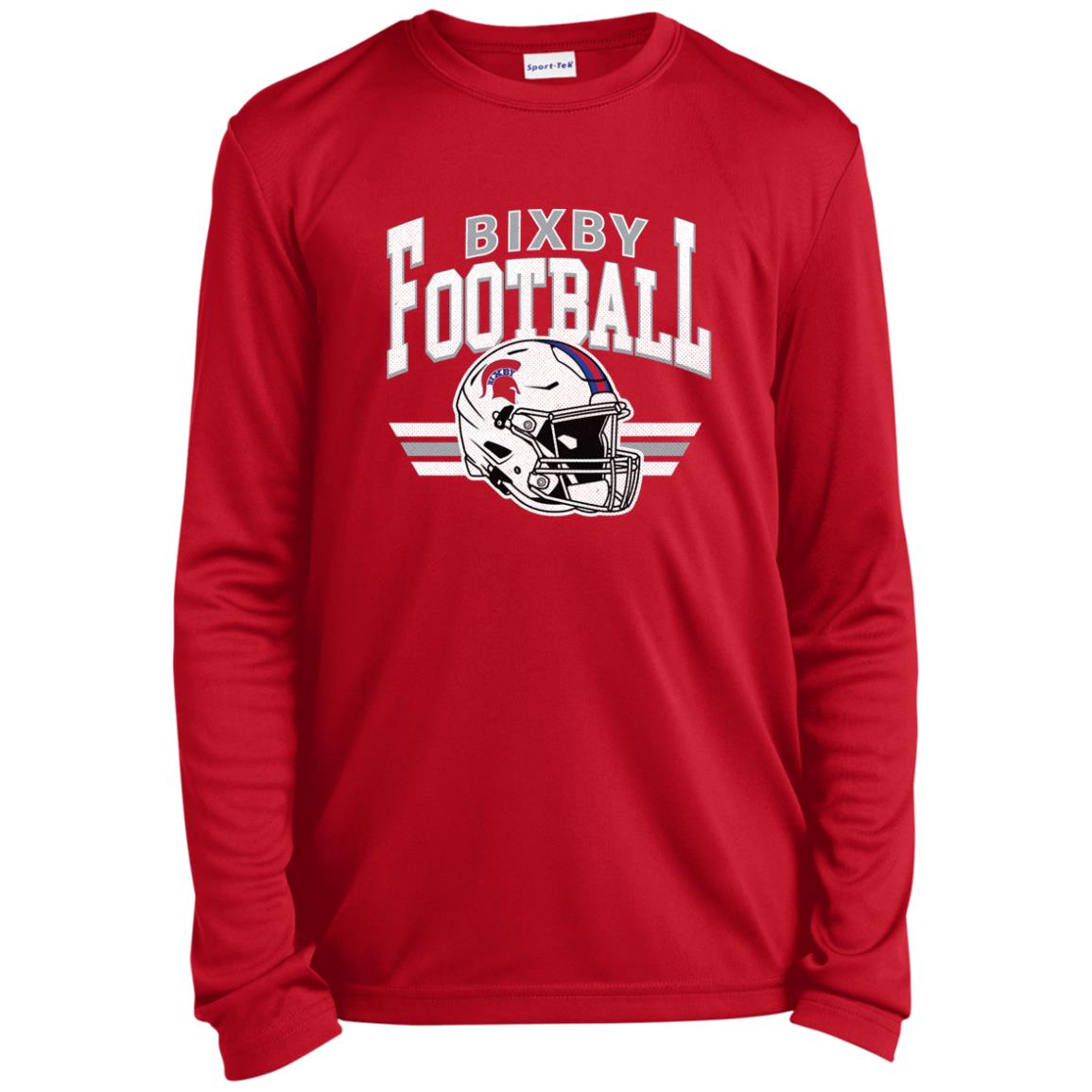 BIXBY SPARTANS FOOTBALL YOUTH LONG SLEEVE PERFORMANCE TEE - The Club
