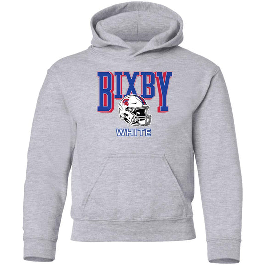 BIXBY WHITE FOOTBALL YOUTH HOODED PULLOVER - The Club