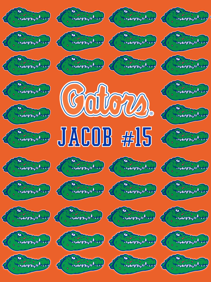 GATB025V - GATOR BASEBALL VELVETEEN PLUSH BLANKET - CUSTOM - The Club