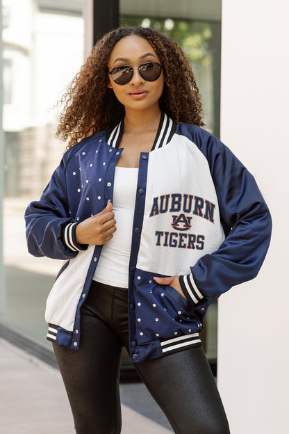AUBURN TIGERS REFINED RIVALRY THROWBACK VARSITY BOMBER JACKET